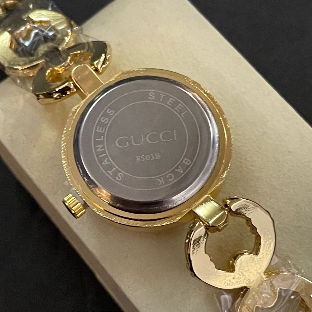 Women’s Fashion Gold Bracelet Watch Round Face Chain Strap - Picture 8 of 11